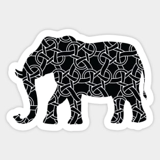 Black And White Elephant | For black and white designs lovers Sticker